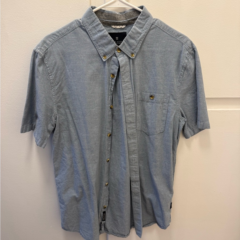 Men's Blue Button-Up Shirt